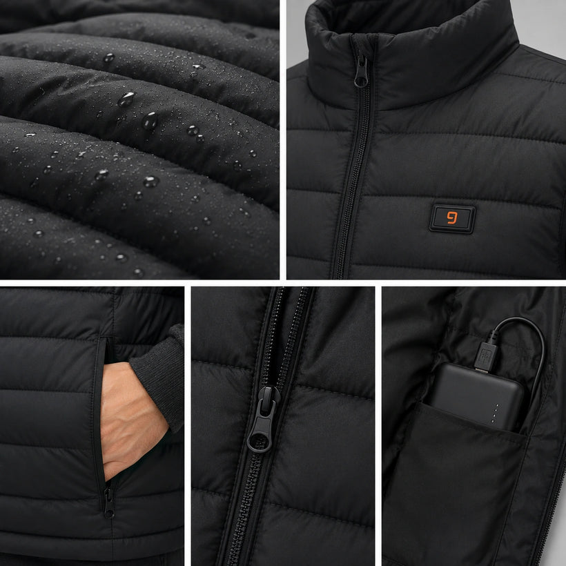 9HEAT Core 9 - Gilet matelassé chauffant unisexe