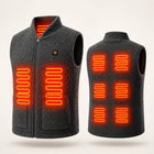 9HEAT Polar 8 - Gilet polaire chauffant Unisexe - Produit face dos zones chauffantes