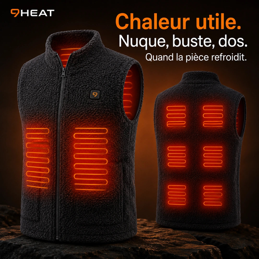 9HEAT Boreal 8 - Gilet polaire chauffant Unisexe