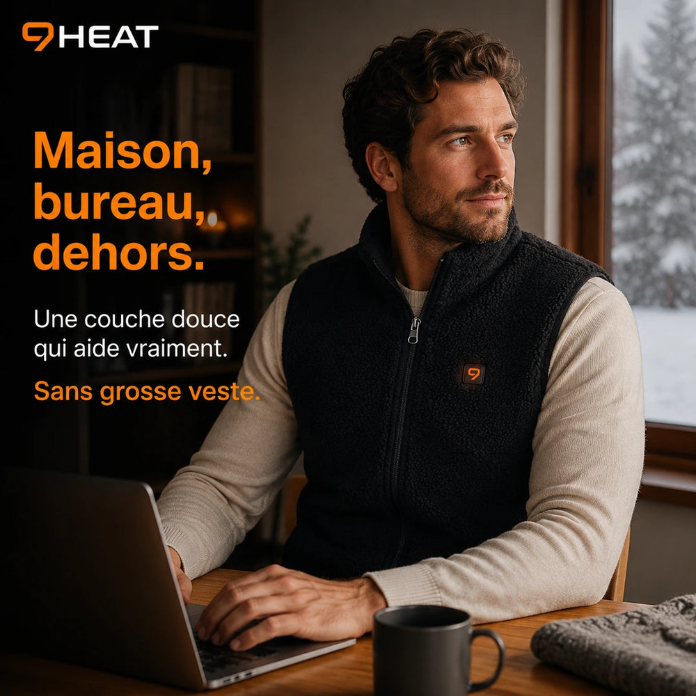9HEAT Polar 8 - Gilet polaire chauffant Unisexe - Usage réel