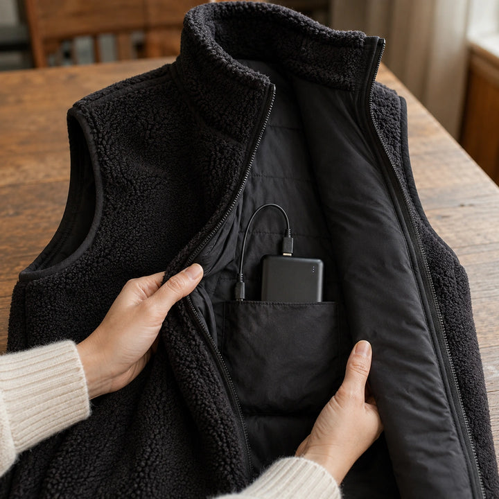 9HEAT Sherpa 9 - Gilet polaire chauffant unisexe