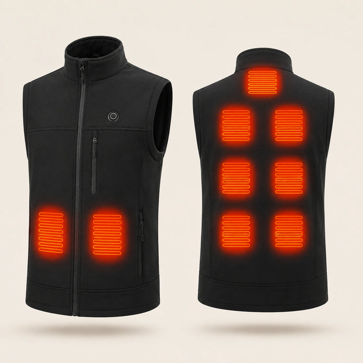 9HEAT Traverse 9 Noir - Gilet technique chauffant unisexe