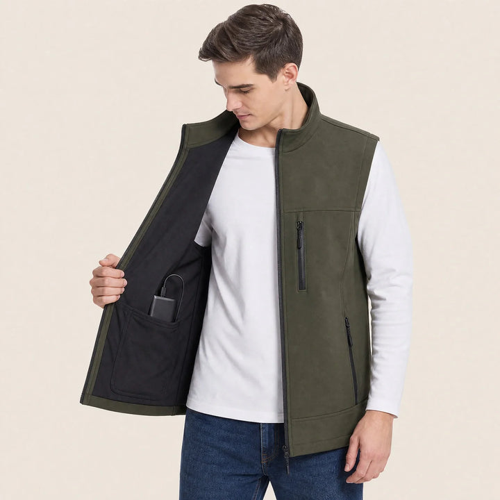 9HEAT Traverse 9 Olive - Gilet technique chauffant unisexe