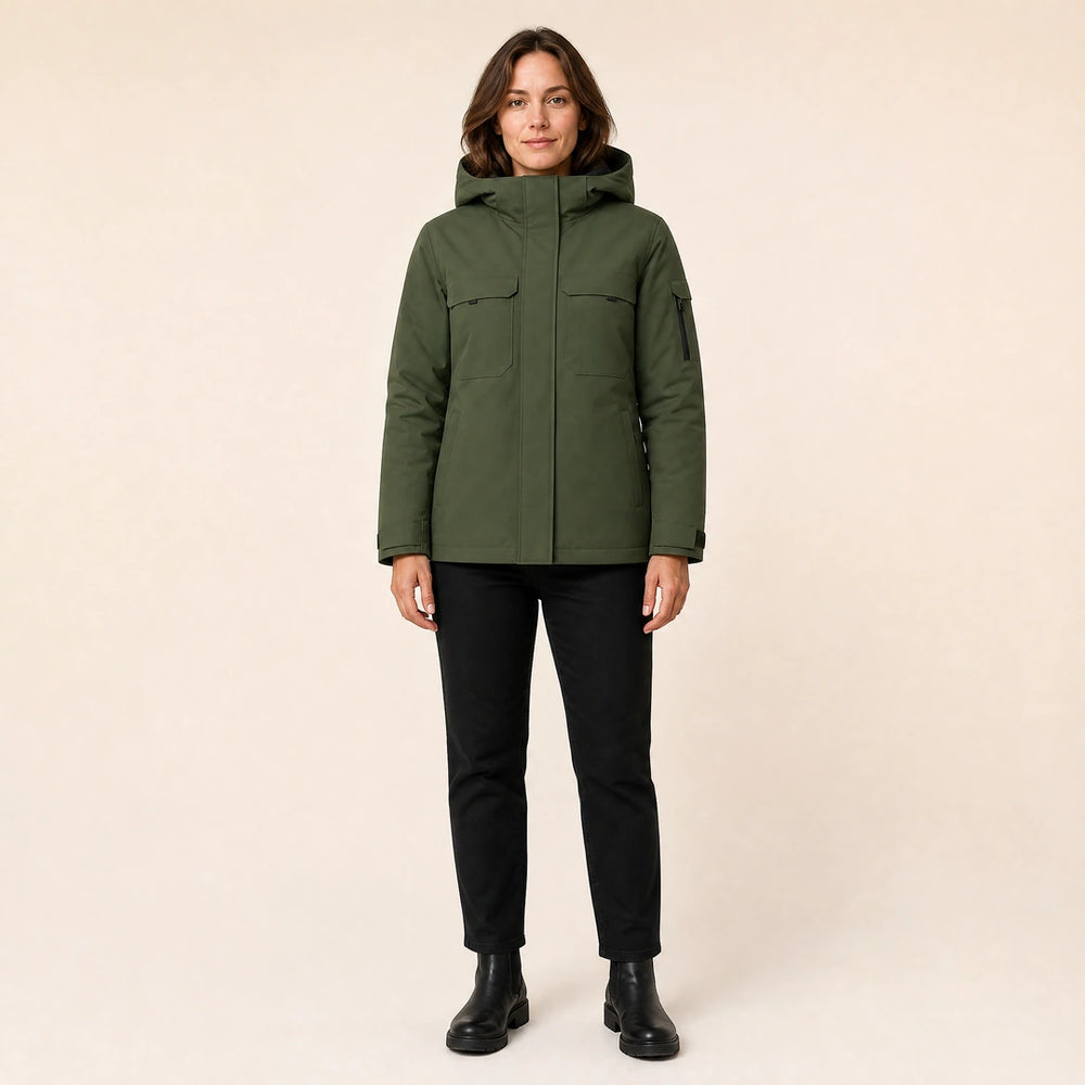 9HEAT Z50 - Parka chauffante Femme - Studio porté face