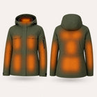9HEAT Z50 - Parka chauffante Femme - zones chauffantes avec bouton 9HEAT visible
