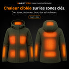 9HEAT Z50 - Parka chauffante Femme - Zones chauffantes complètes avant et dos