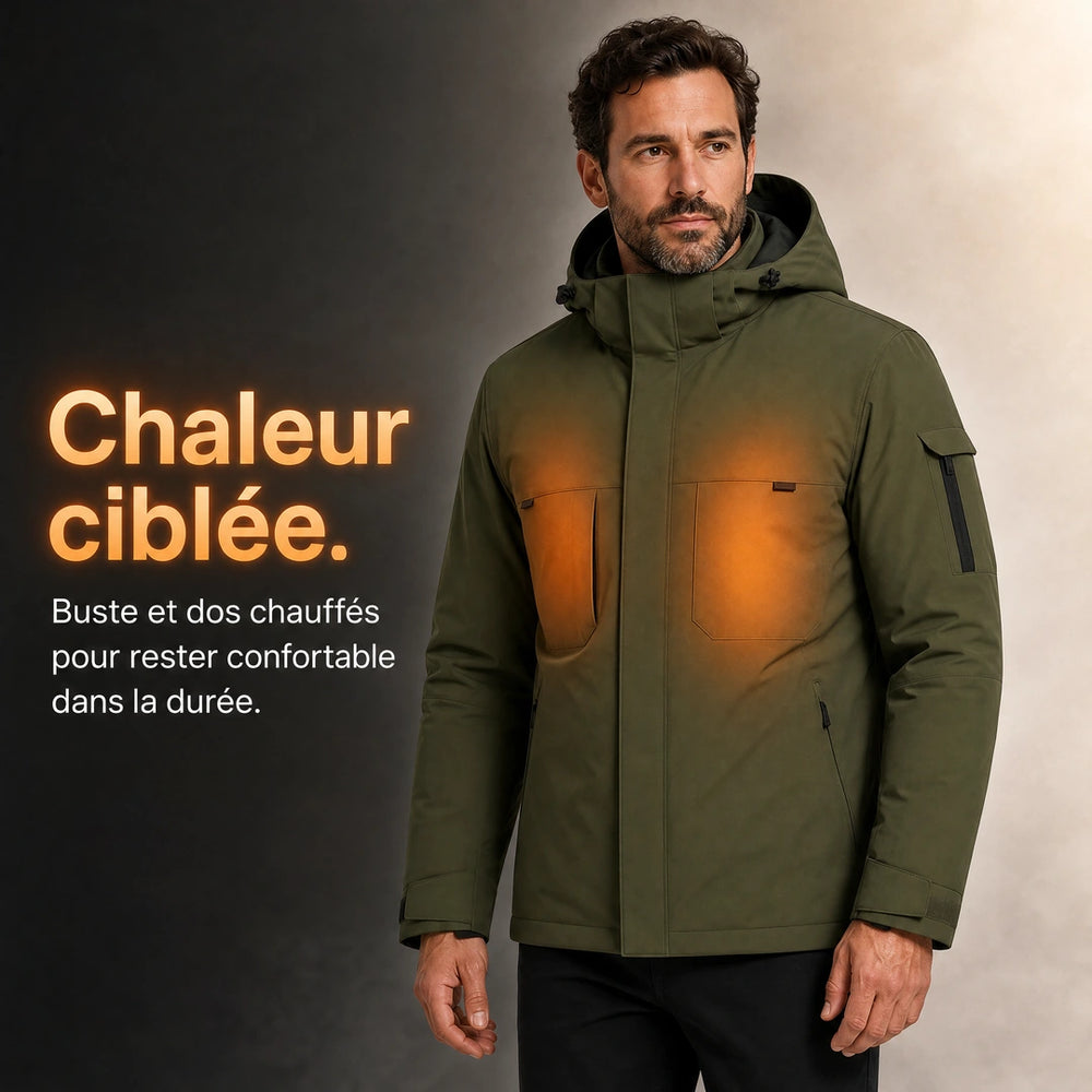 9HEAT Z50 - Parka chauffante Homme - Preuve zones chauffantes