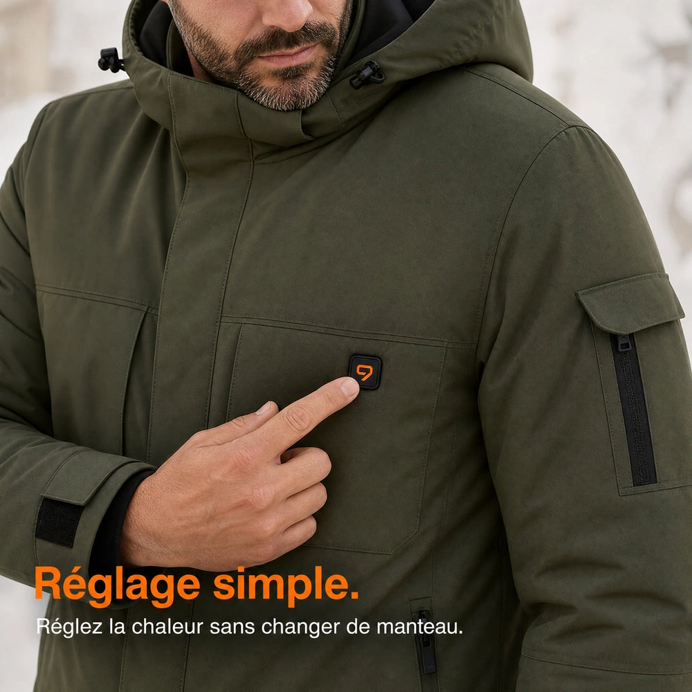 9HEAT Z50 - Parka chauffante Homme - Bouton / réglage
