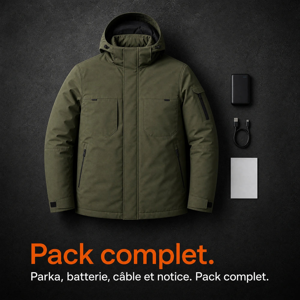 9HEAT Z50 - Parka chauffante Homme - Pack complet