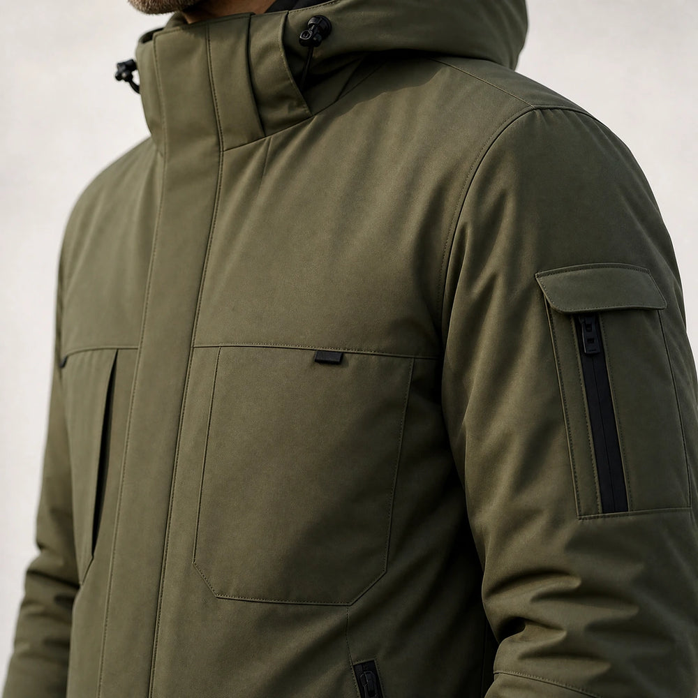 9HEAT Z50 - Parka chauffante Homme - Matière / finition