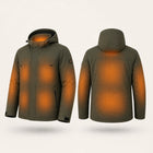 9HEAT Z50 - Parka chauffante Homme - zones chauffantes avec bouton 9HEAT visible