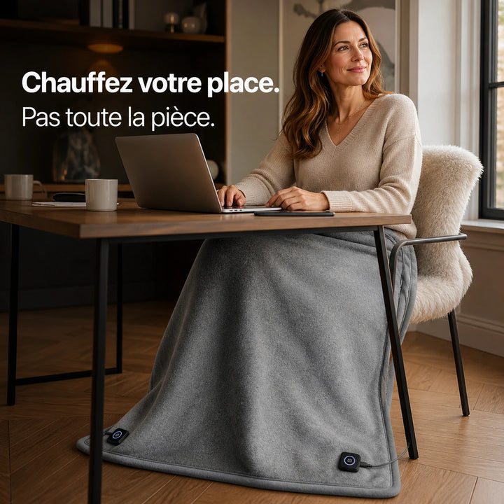 9HEAT Maison M3 - Plaid chauffant USB 160 x 150 cm