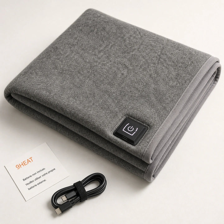 9HEAT Maison M3 - Plaid chauffant USB 160 x 150 cm