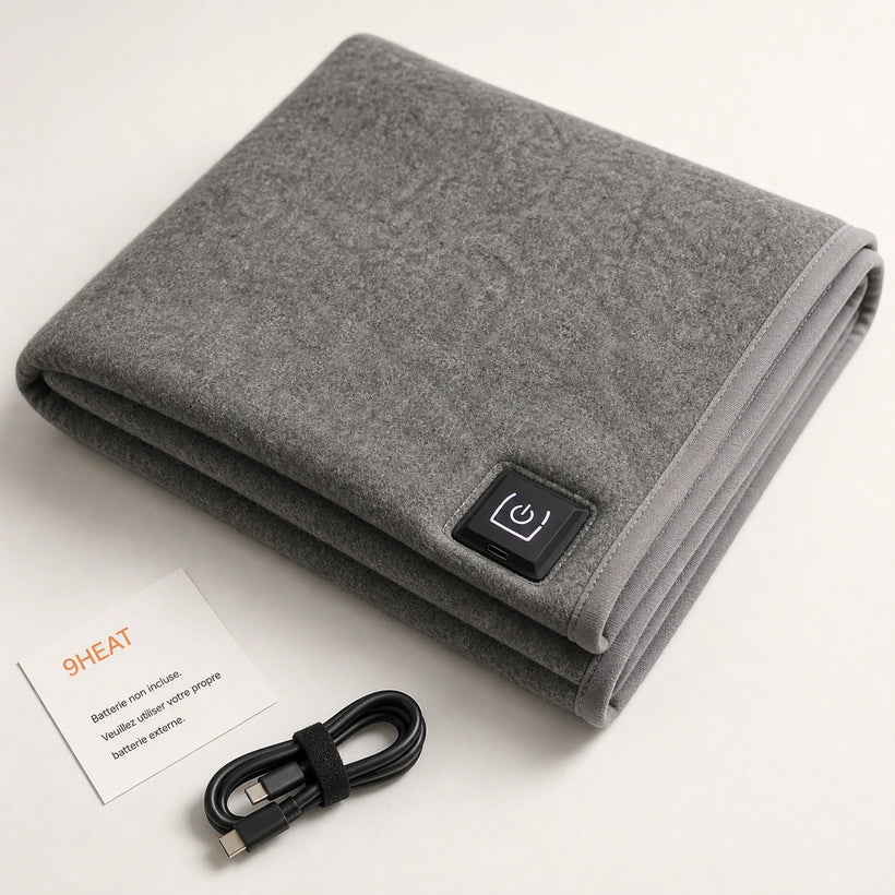 9HEAT Maison M3 - Plaid chauffant USB 160 x 150 cm