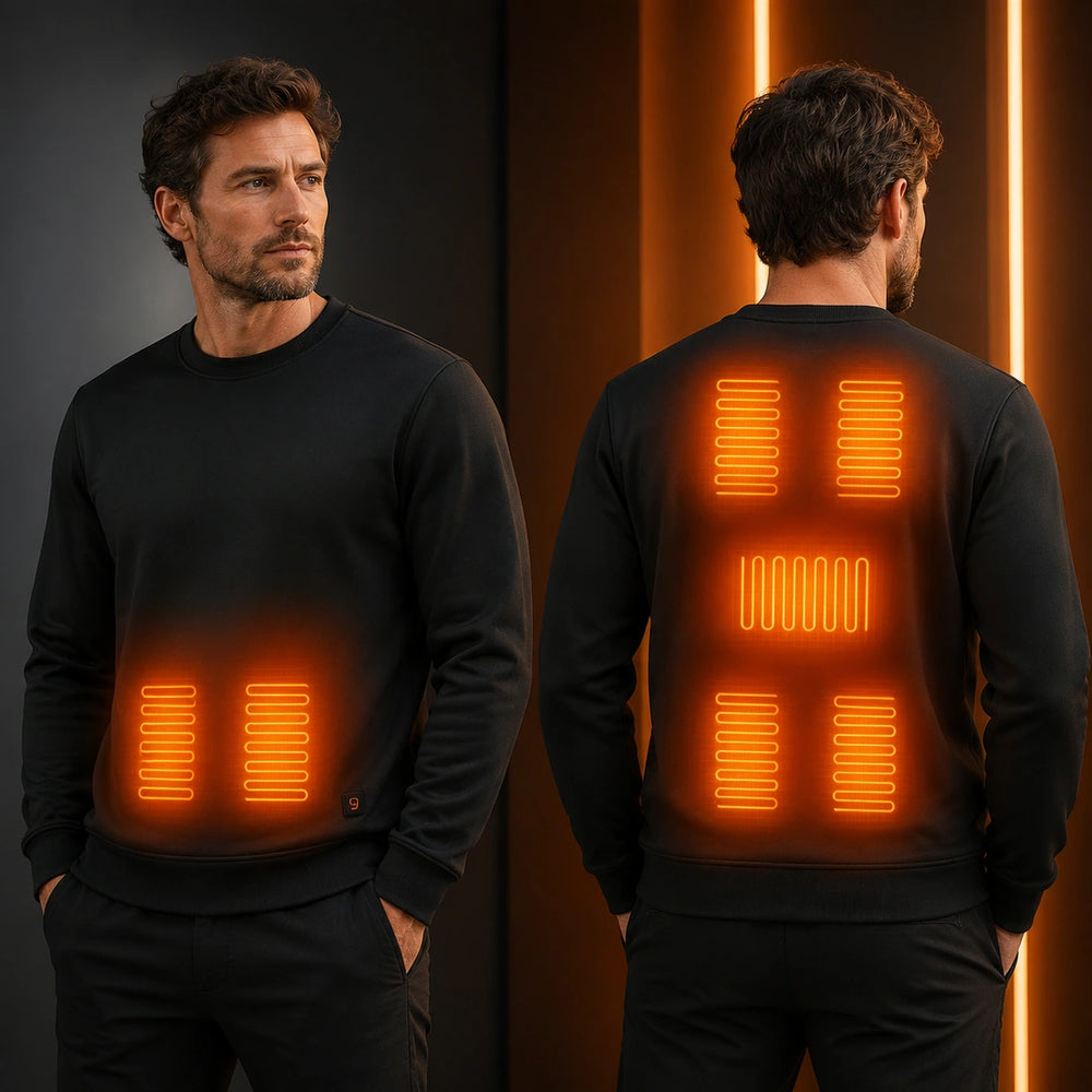 9HEAT Pull X7 - Sweat chauffant col rond Unisexe - Zones chauffantes