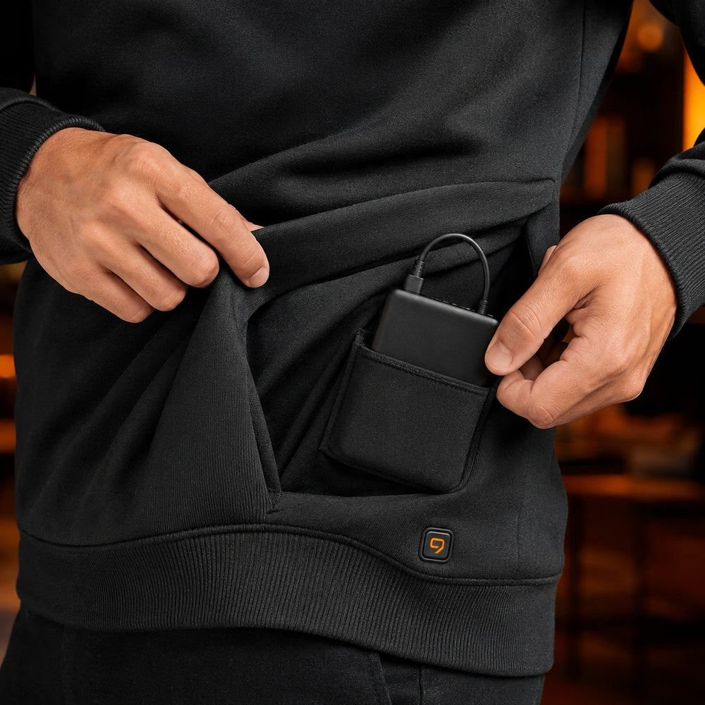 9HEAT Pull X7 - Sweat chauffant col rond Unisexe - Batterie et poche