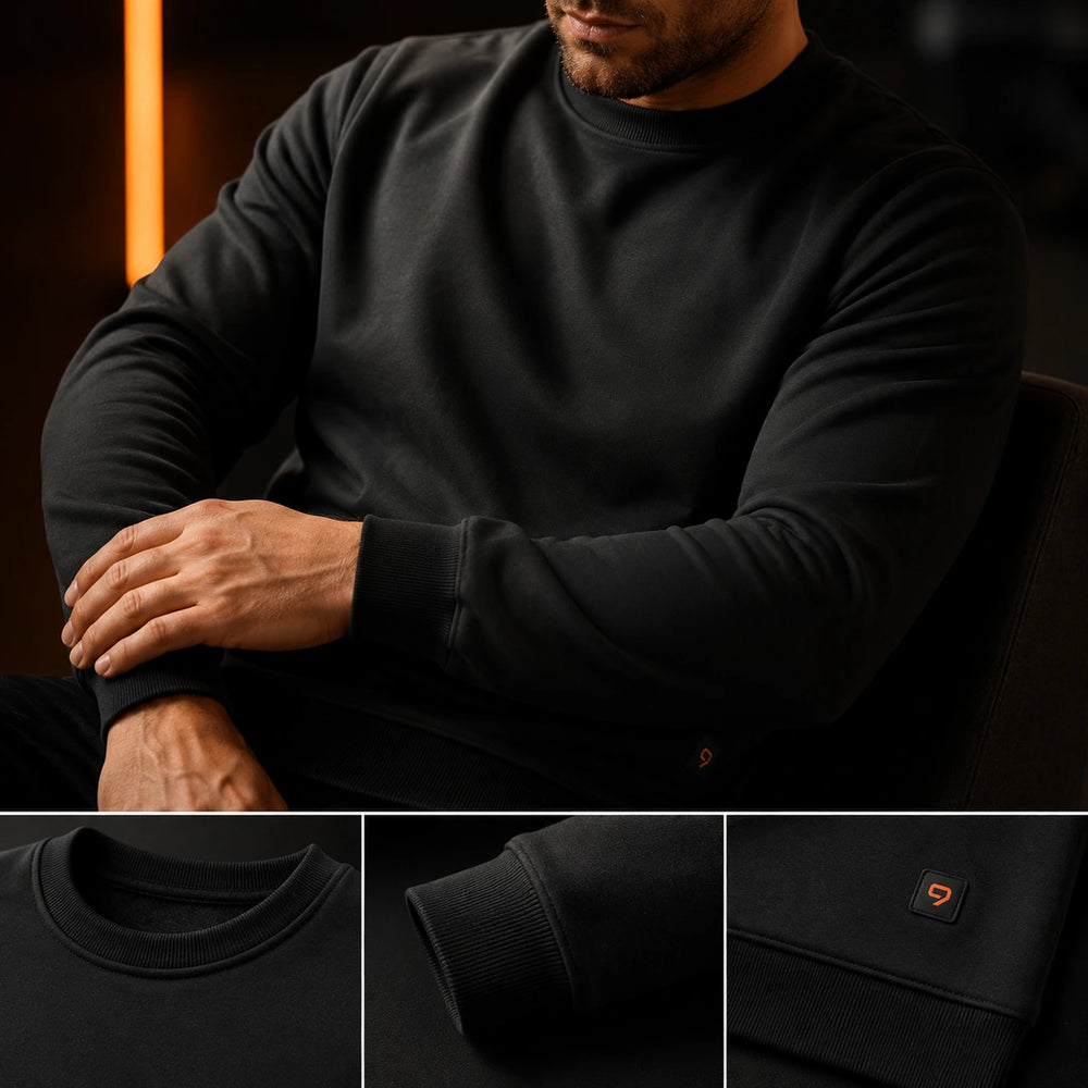 9HEAT Pull X7 - Sweat chauffant col rond Unisexe - Détail matière