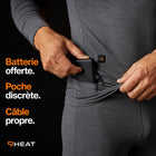 9HEAT ThermoSkin X22 - Sous-vêtement chauffant thermique - Batterie poche