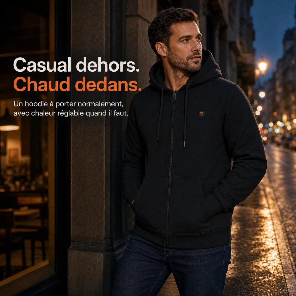 9HEAT TX4 - Sweat à capuche chauffant Unisexe - Hero galerie avec angle principal