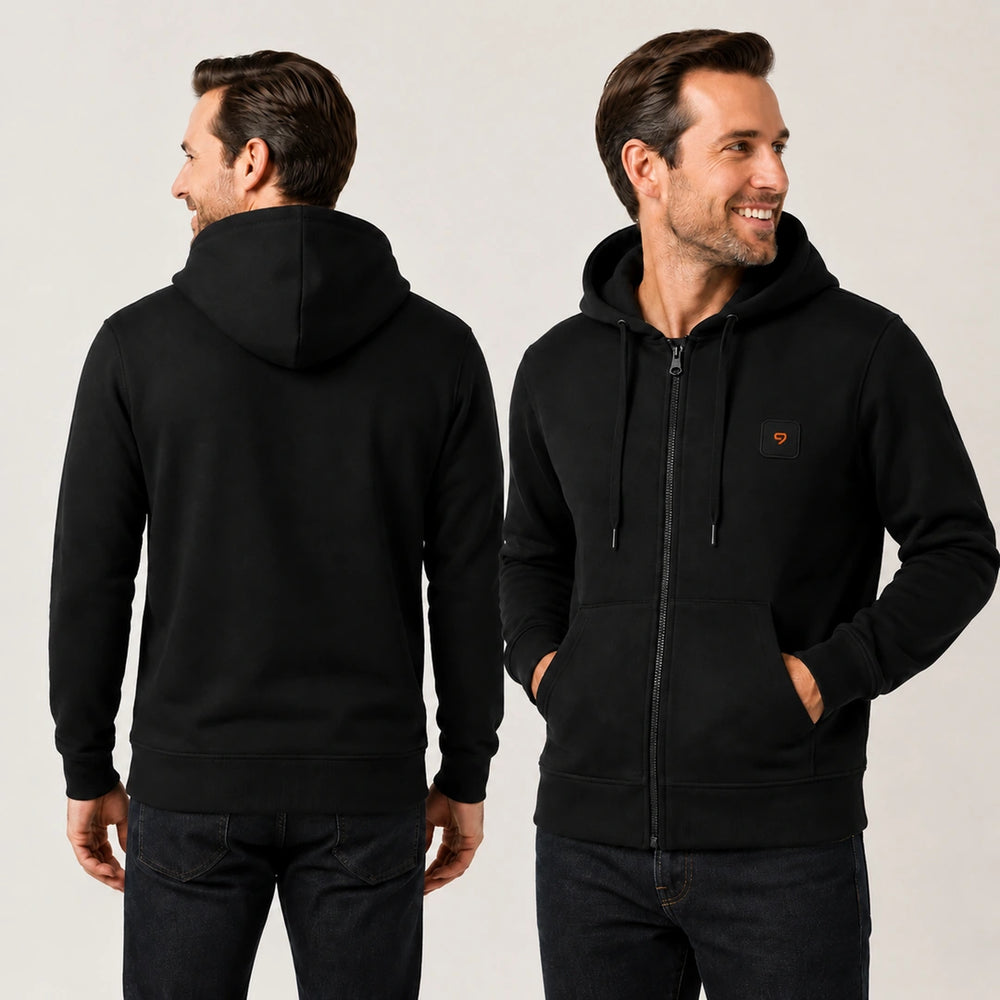 9HEAT TX4 - Sweat à capuche chauffant Unisexe - Studio dos/profil