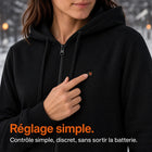 9HEAT TX4 - Sweat à capuche chauffant Unisexe - Bouton / réglage