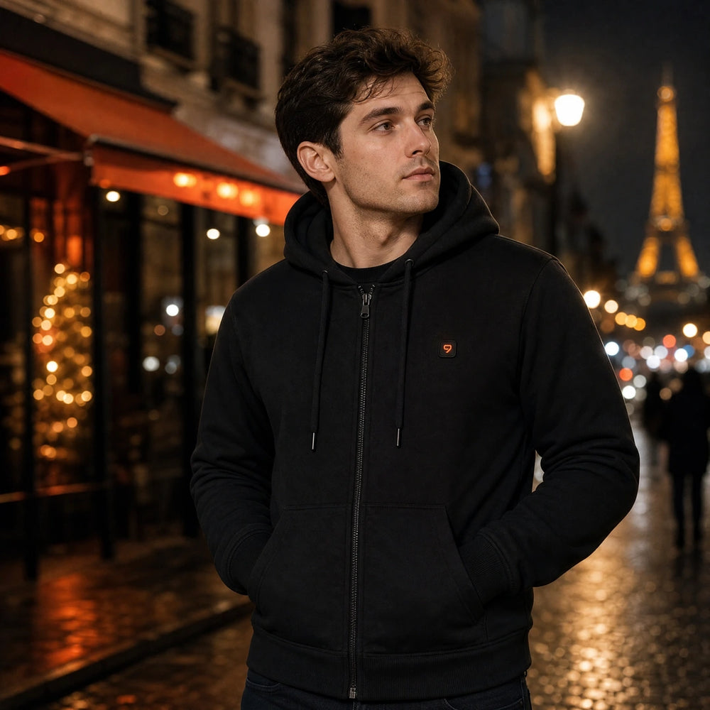 9HEAT TX4 - Sweat à capuche chauffant Unisexe - Usage réel secondaire
