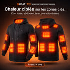 9HEAT TX4 - Sweat à capuche chauffant Unisexe - Zones chauffantes complètes avant et dos