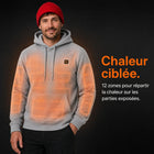 9HEAT Hoodie X12 - Sweat chauffant 12 zones - Preuve zones chauffantes