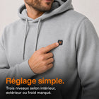 9HEAT Hoodie X12 - Sweat chauffant 12 zones - Bouton / réglage