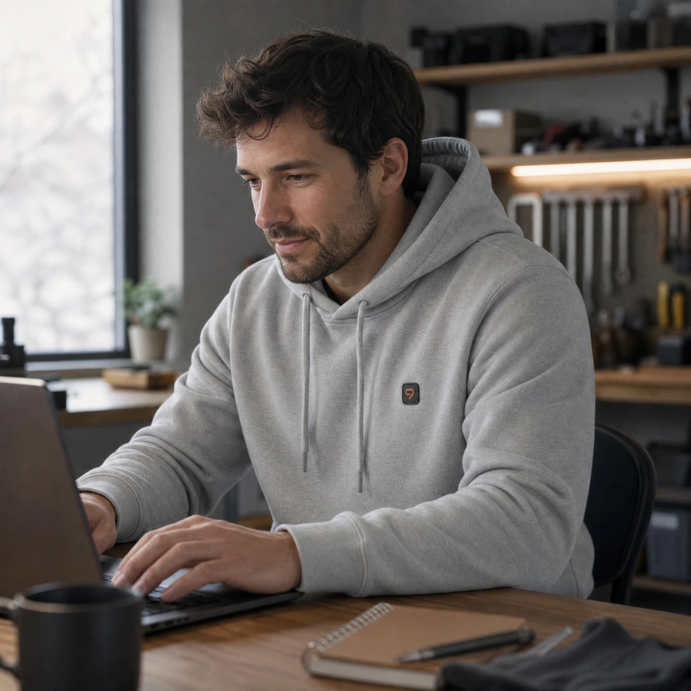 9HEAT Hoodie X12 - Sweat chauffant 12 zones - Usage réel secondaire