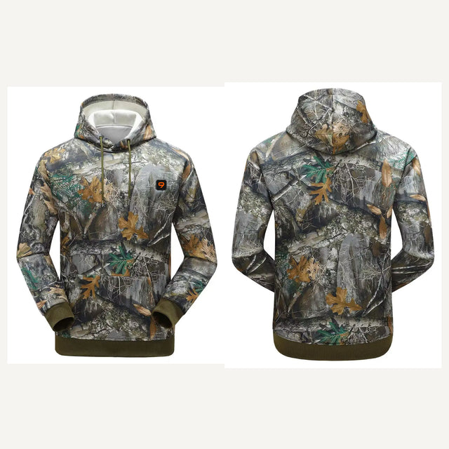 9HEAT Affût C7 - Sweat chauffant camouflage - Produit exact face et dos