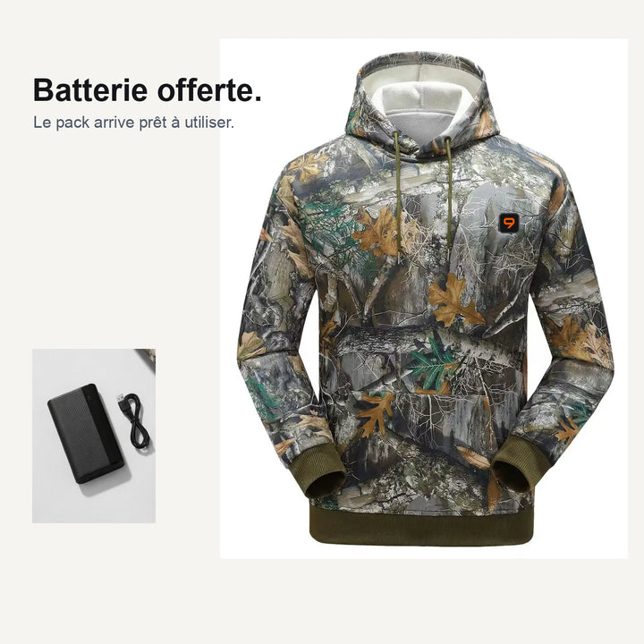 9HEAT Affût C7 - Sweat chauffant camouflage
