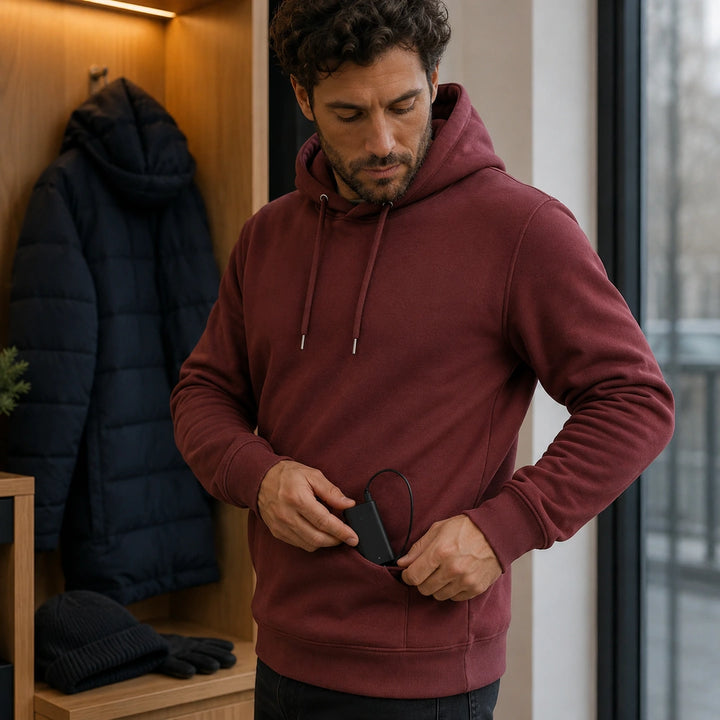 9HEAT Transit H5 - Sweat chauffant à capuche Homme