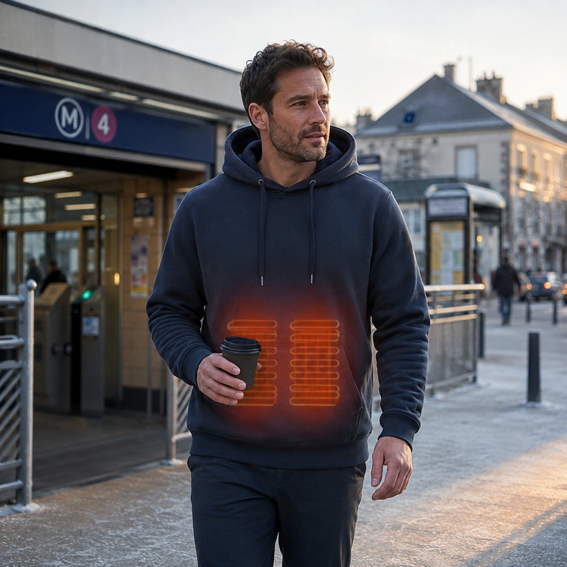 9HEAT Transit H5 - Sweat chauffant à capuche Homme