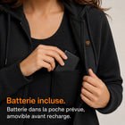 9HEAT T6 - Sweat zippé chauffant Femme - Batterie / poche