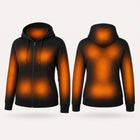 9HEAT Sweat T6 - Sweat zippé chauffant Femme - zones chauffantes avant et dos fond clair