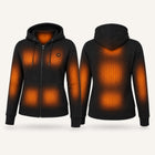 9HEAT Sweat T6 - Sweat zippé chauffant Femme - zones chauffantes avec bouton 9HEAT visible