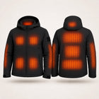 9HEAT Beluga W4 - Veste chauffante - zones chauffantes avant et dos fond clair