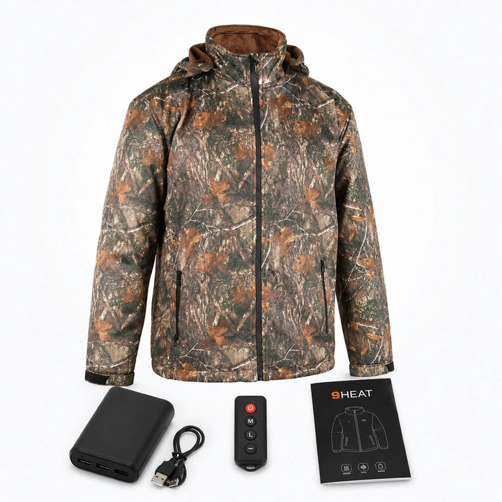 9HEAT Field Connect C5 - Veste chauffante camouflage pilotée par application