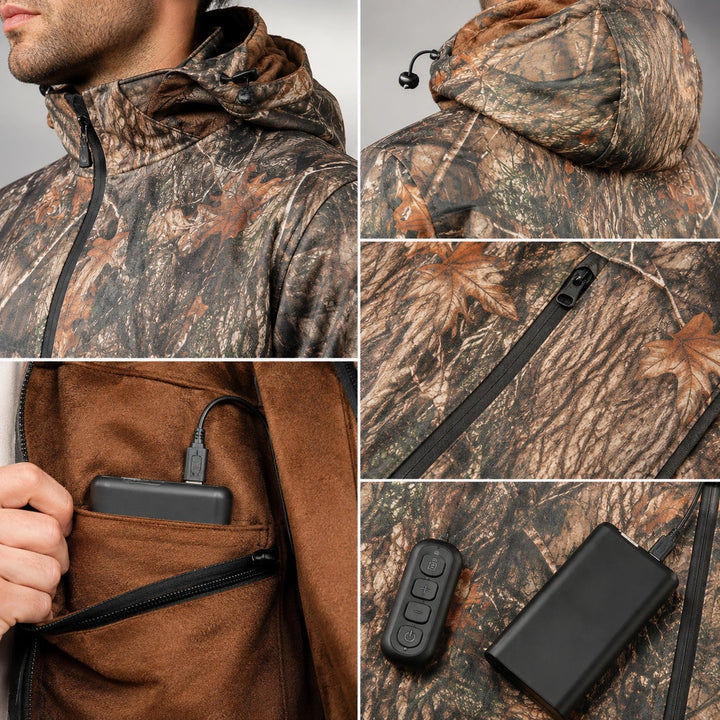 9HEAT Field Connect C5 - Veste chauffante camouflage pilotée par application
