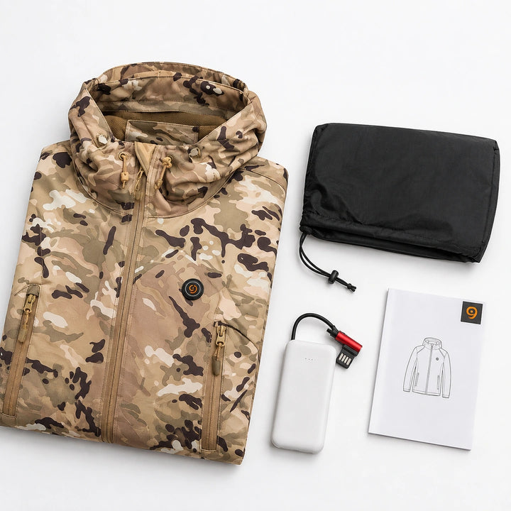 9HEAT Terrain 7 - Veste chauffante camouflage à capuche