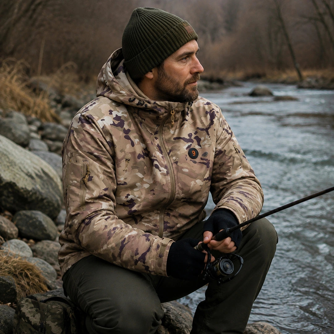 9HEAT Terrain 7 - Veste chauffante camouflage à capuche