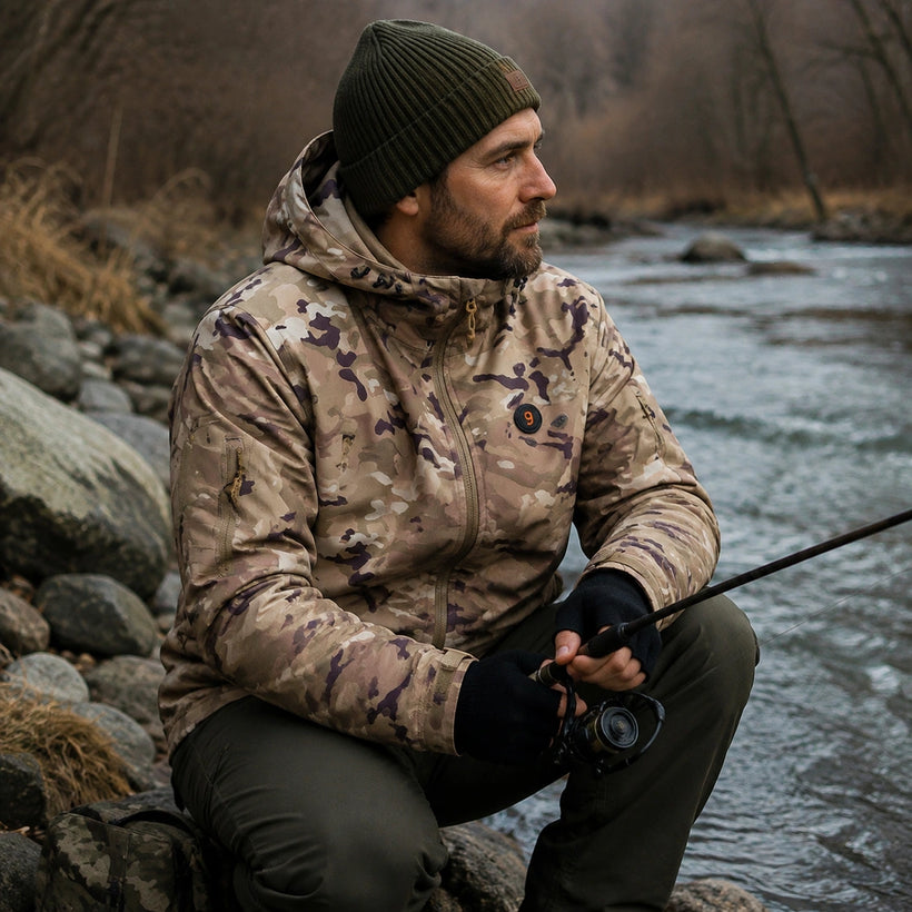 9HEAT Terrain 7 - Veste chauffante camouflage à capuche