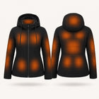 9HEAT Max R7 - Veste chauffante Femme - zones chauffantes avant et dos fond clair