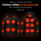 9HEAT Urban 5 - Veste chauffante Femme - Zones chauffantes complètes avant et dos