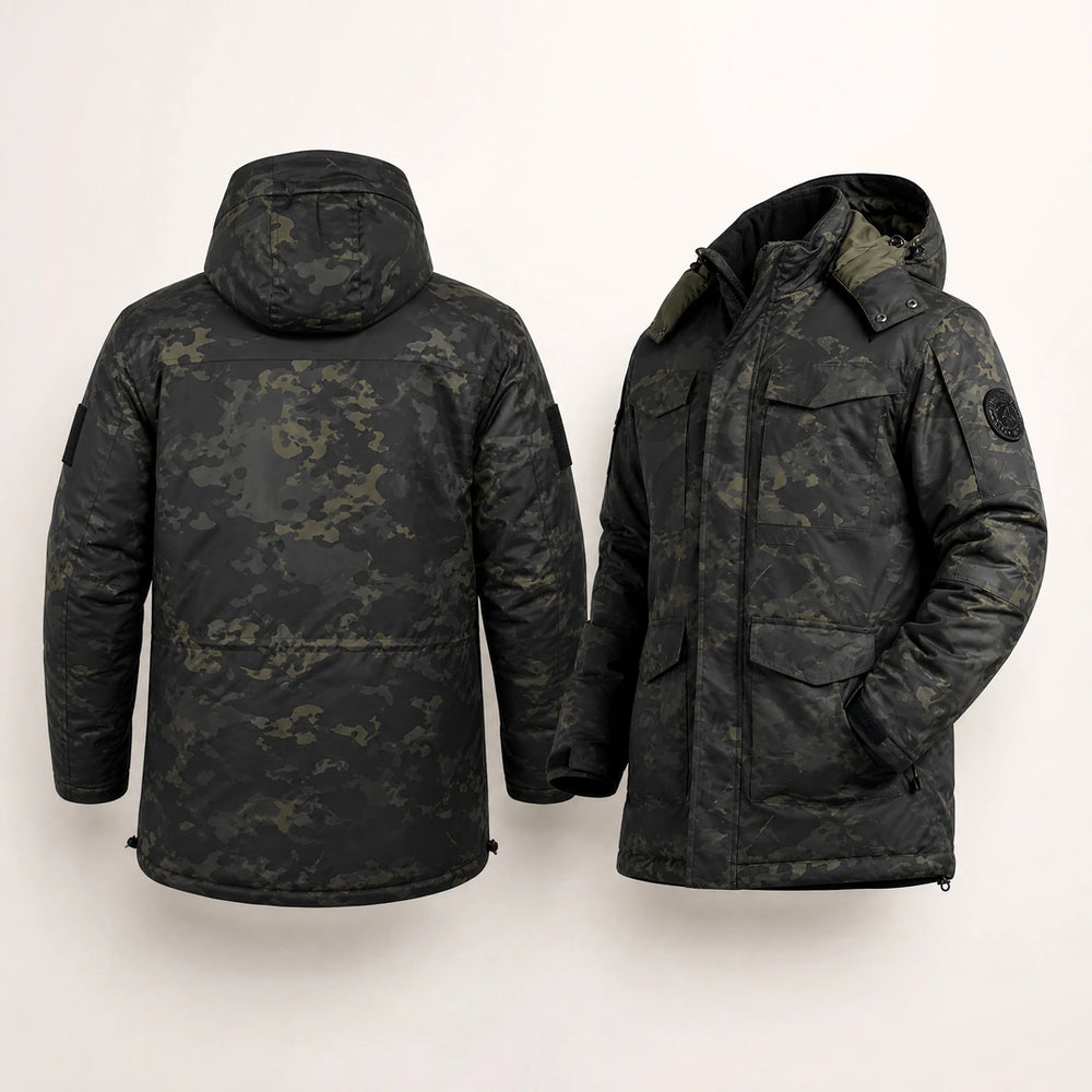 9HEAT Tactical 8 - Veste chauffante Homme Camouflage - Studio dos/profil