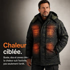 9HEAT Tactical 8 - Veste chauffante Homme Camouflage - Preuve zones chauffantes