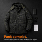 9HEAT Tactical 8 - Veste chauffante Homme Camouflage - Pack complet