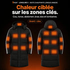 9HEAT Longline 8 - Veste chauffante longue Unisexe - Zones chauffantes avant et dos
