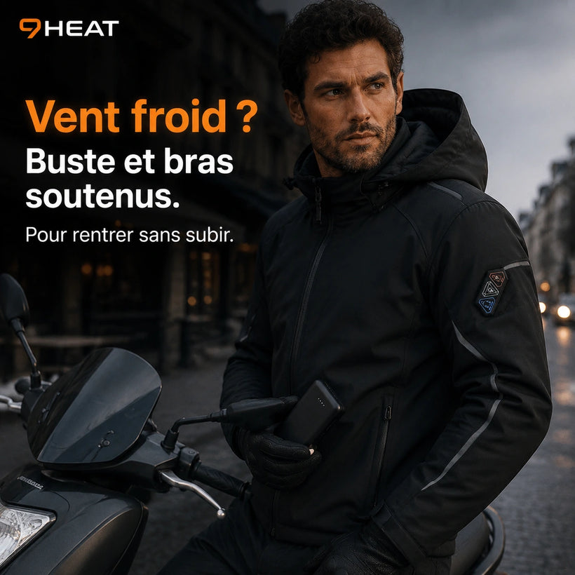 9HEAT Rider 9 - Veste moto chauffante Homme